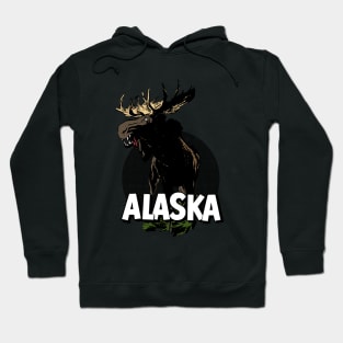 Vintage Alaska Moose Hoodie